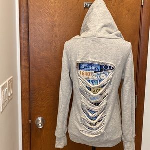 Sydney distressed   Rhinestones, hoodie size small